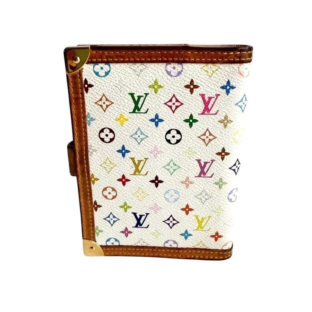 Louis Vuitton Multicolor Agenda Takashi Murakami Blanc White PM Mini Planner Y2K